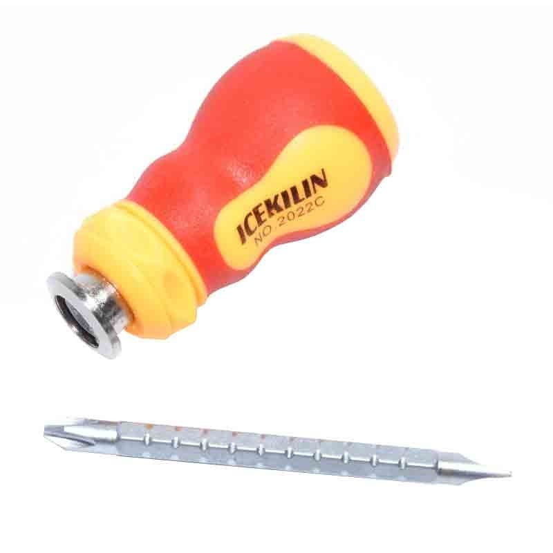 Surubelnita mini reversibila dreapta-stea, tija crom-vanadium, maner ergonomic cauciuc antiderapant, lungime 127mm