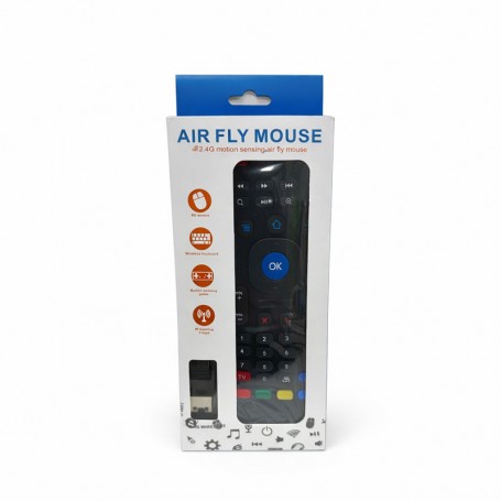 Telecomanda Air Fly Mouse in cutie originala, receptor USB inclus, wireless 2.4GHz