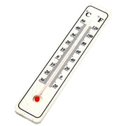 Termometru din lemn cu scala dubla Celsius si Fahrenheit, interval -30°C +50°C, fara baterii, lungime 20 cm