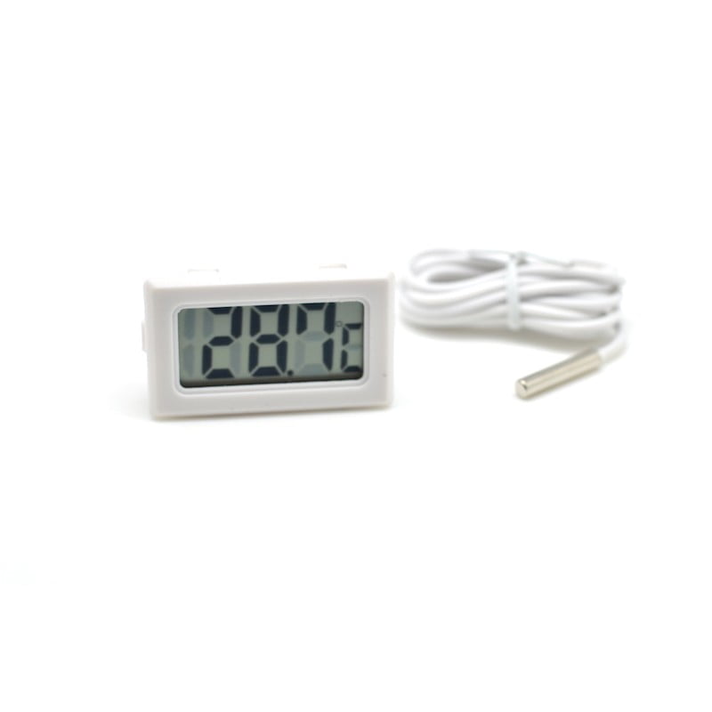 Termometru digital LCD cu sonda externa pe cablu 1m, gama -50+50°C, carcasa alba compacta