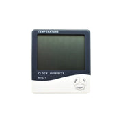 Termometru digital cu hidrometru si ceas, afisaj LCD, masurare temperatura si umiditate, design compact pentru interior