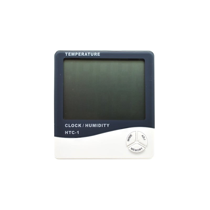 Termometru digital cu hidrometru si ceas, afisaj LCD, masurare temperatura si umiditate, design compact pentru interior