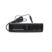 Termometru digital cu senzor exterior 1m, afisaj LCD, ceas integrat, comutare Celsius/Fahrenheit, compact pentru auto