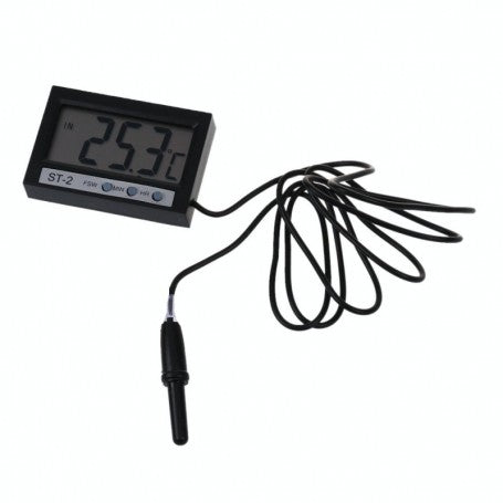 Termometru digital cu sonda externa pe cablu 90cm, plaja -50°C/+70°C, display LCD, alimentare baterie LR44