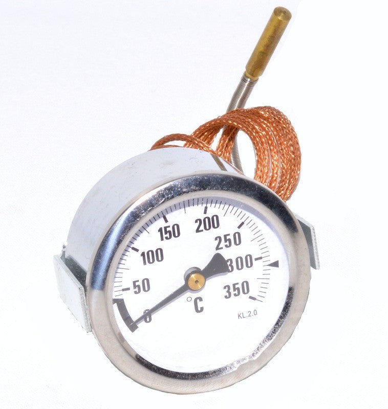 Termometru analogic metalic 350°C cu cadran lizibil si fir capilar spiralat din cupru