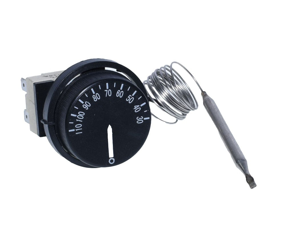 Termostat capilar 30-110°C cu cadran gradat 110 grade si capilar spiralat metalic