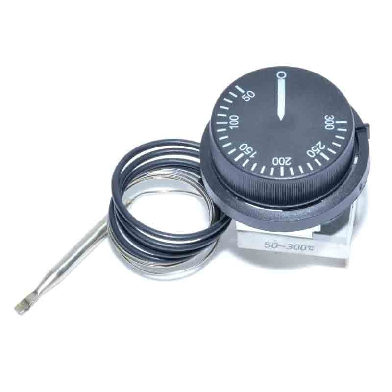 Termostat reglabil cu capilar inox 50-300°C, 16A, 250V, buton gradat si cordon 900mm