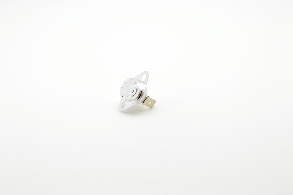 Termostat bimetal 250V, exemplar individual, detaliu lateral cu terminal faston