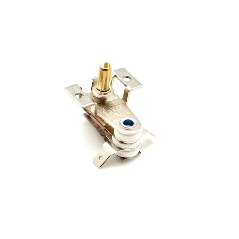 Termostat bimetalic pentru calorifer electric 220V 16A, corp metalic nikelat cu ax filetat din alama