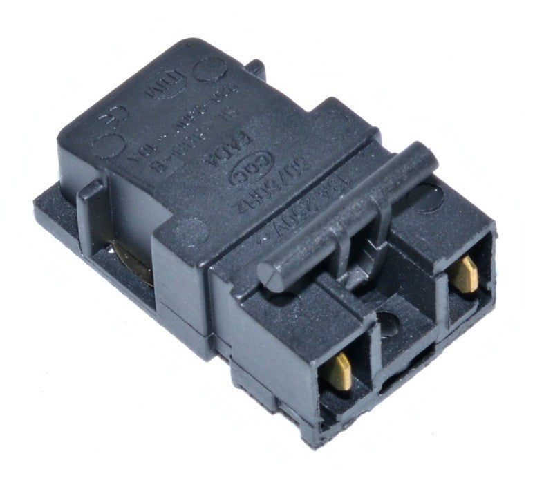 Termostat intrerupator fierbator electric 13A 250V, detaliu lateral cu marcaje tehnice si contacte alama