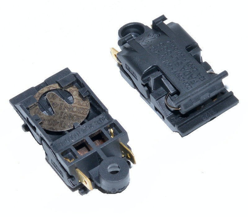 Termostat intrerupator fierbator electric 220-250V, 10-13A, cu contacte alama, vedere din fata si spate