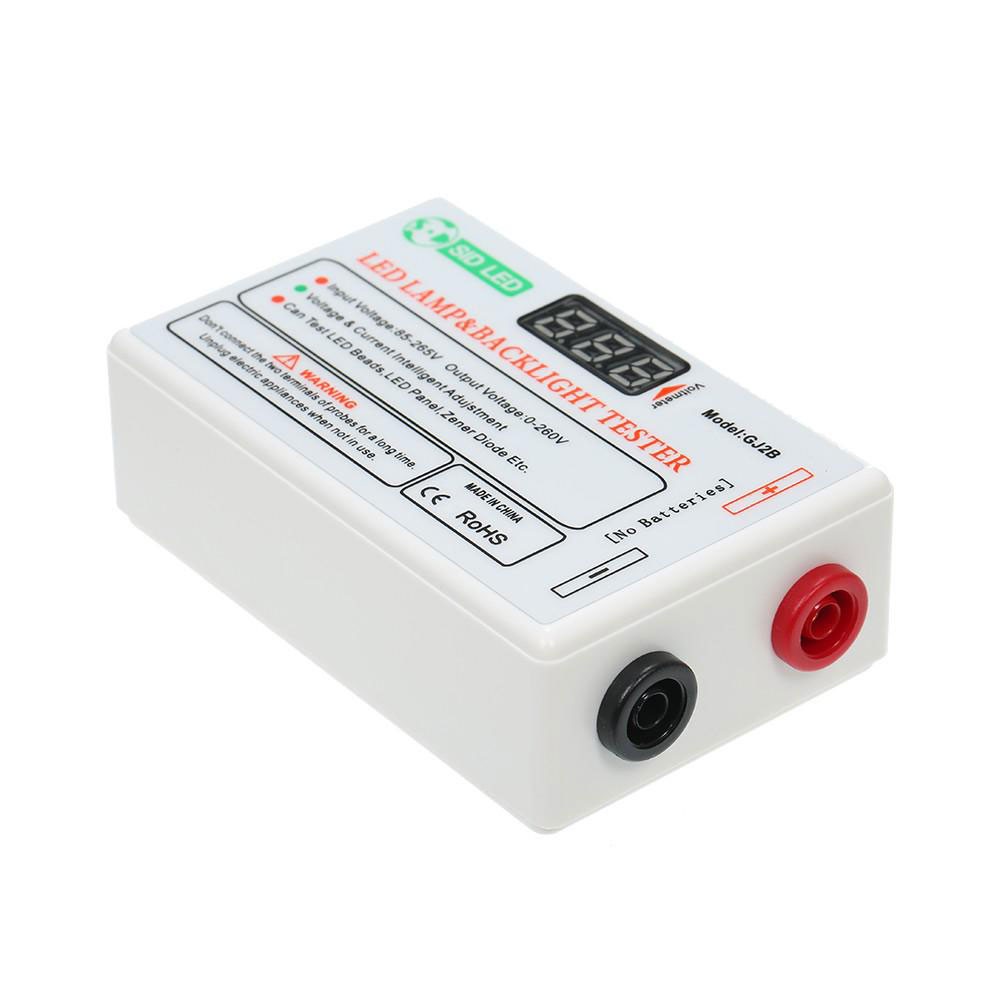 Tester LED compact cu afisaj digital si borne de conectare, intrare 85-265V, vedere din fata si lateral