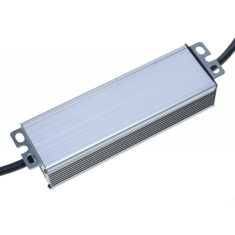 Driver LED 100W carcasa aluminiu cu nervuri de racire si urechi de prindere, vedere spate