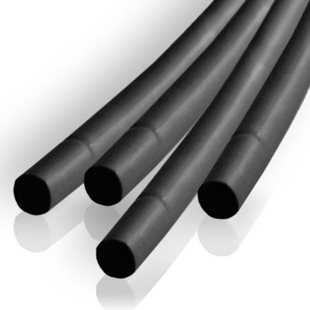Tub termocontractant negru 10mm, 100cm lungime, fara halogen, set 10 bucati pentru izolarea cablurilor electrice