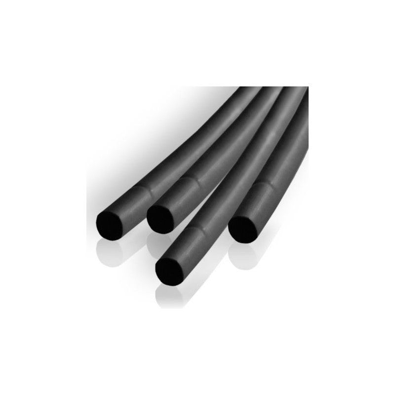 Tuburi termocontractante negre 12mm vazute frontal, set 10 bucati de 100cm fiecare