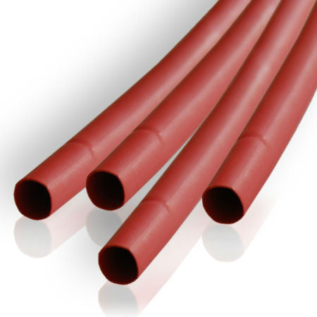 Tub termocontractant rosu 1,5mm, set 10 bucati x 100cm, contractie radiala peste 50%, fara halogeni