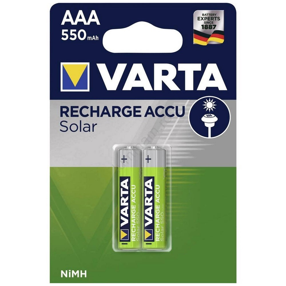 Baterii reincarcabile AAA NiMH 550mAh pentru lampi solare de gradina, pachet 2 bucati
