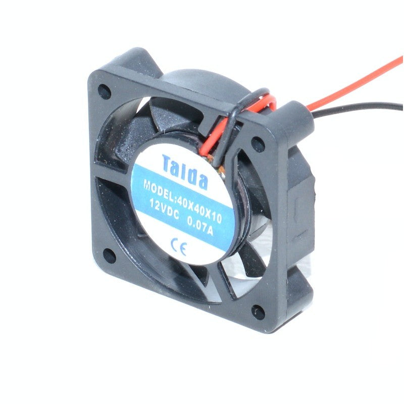 Ventilator patrat 12V DC, 40x40x10mm, 0.07A, cu 2 fire de conectare pentru racire echipamente electronice