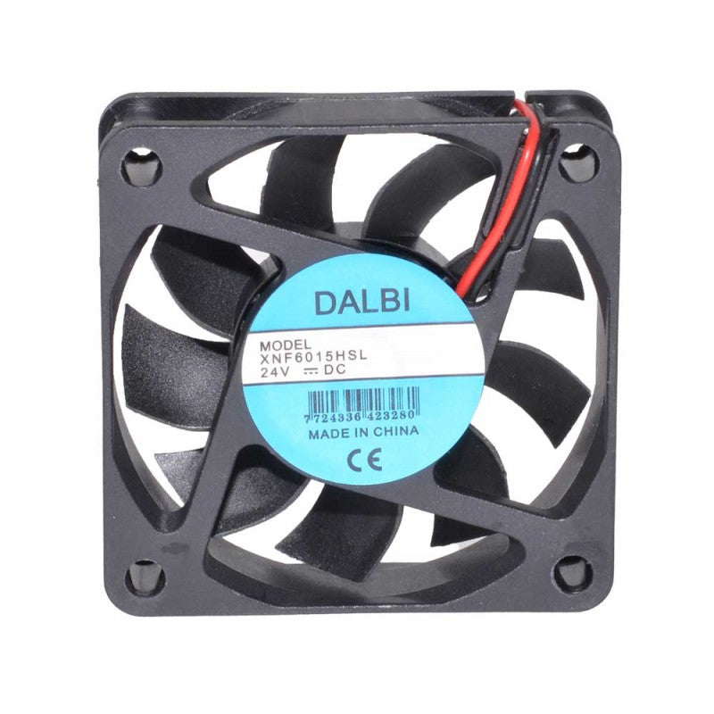 ventilator axial 60x60mm vedere frontala pale si carcasa patrata cu 4 gauri de fixare