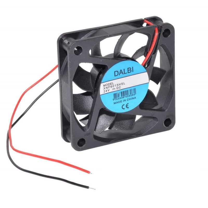 ventilator axial DC 24V 60x60x15mm cooler 2.4W cu 2 fire de conectare pentru echipamente electronice