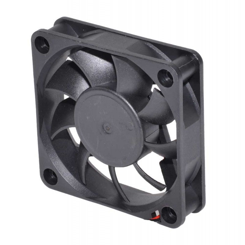ventilator axial cooler 60x60mm vedere spate motor central carcasa neagra