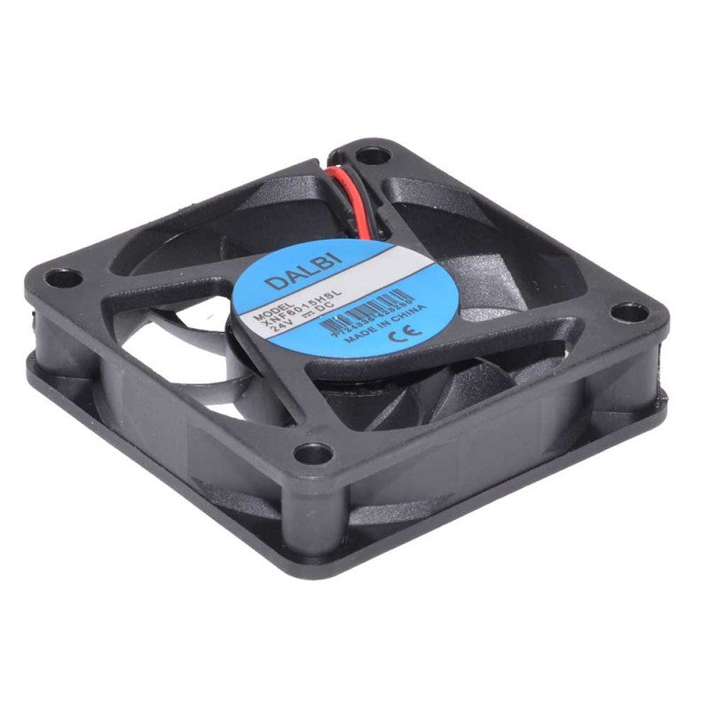 ventilator axial 24V vedere din unghi superior oblic profil subtire 15mm