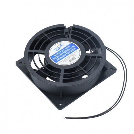 Ventilator axial 120x120x38mm vedere in perspectiva, cablu de conectare la 220V AC inclus