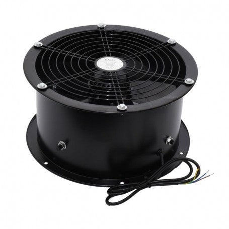 Ventilator axial 260W vazut lateral, corp cilindric metalic si cablu de conectare