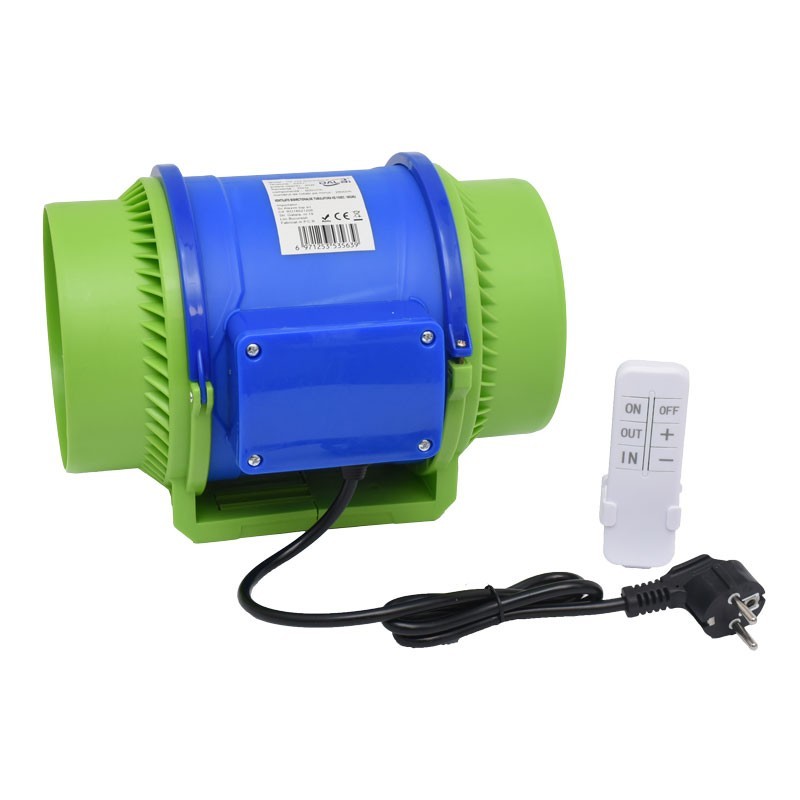 ventilator in linie 40W cu telecomanda inclusa pentru control viteza si directie flux aer