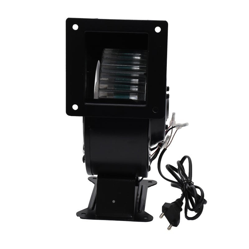 Ventilator centrifugal cu iesire laterala si palete rotor vizibile, 220V, cu suport de podea