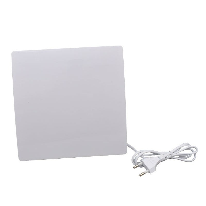 Ventilator patrat de baie 15W, panou frontal alb cu cablu si stecker incluse
