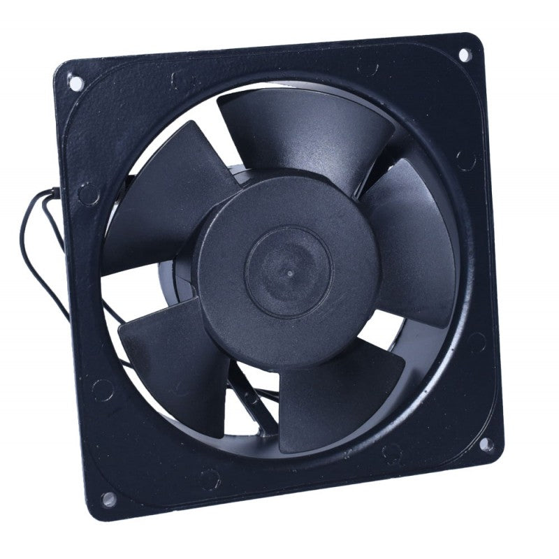 Ventilator axial 172mm vazut din spate, palete plastic ABS si orificii de fixare pe rama