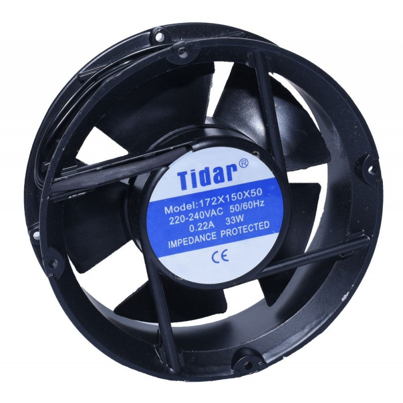 Ventilator axial industrial rotund 33W 220V, dimensiuni 172x150x50mm, cu pale din ABS si carcasa metalica