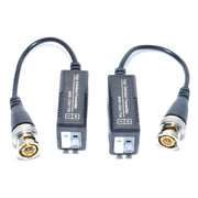 Video balun pasiv AHD/CVI/TVI cu conector BNC si terminal push, transmisie HD pe cablu UTP, set 2 bucati